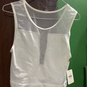 Free People top with mesh….
